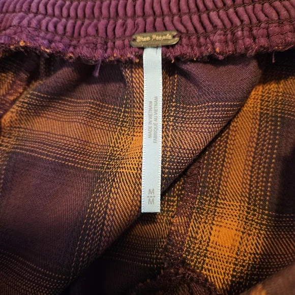 Free People Plaid Mini Skirt in Maroon - Picture 3 of 3